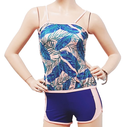 WOMEN PLAY SUIT LEAVES PRINT