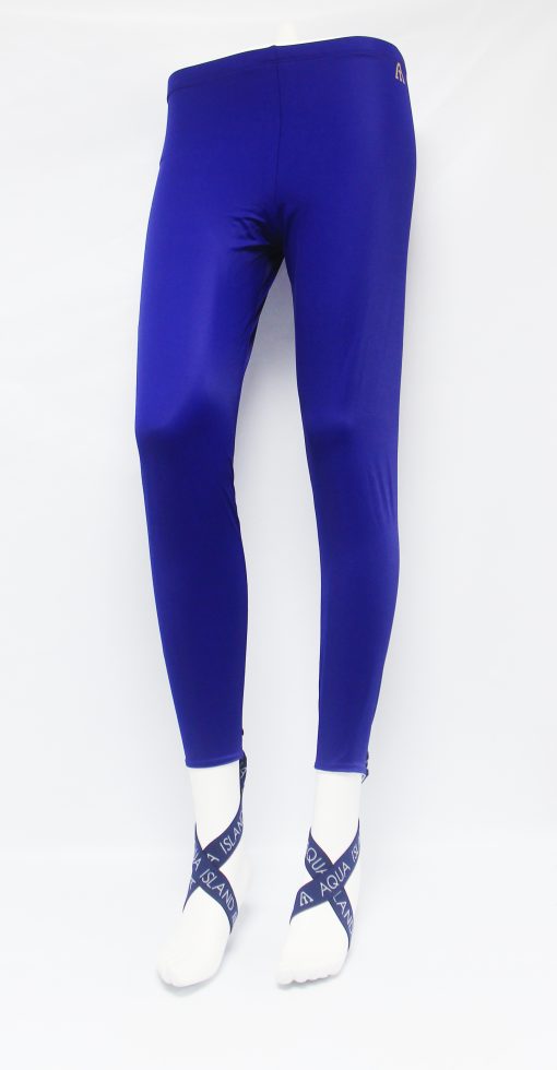 LADIES ELASTIC SOLID PANT BLUE