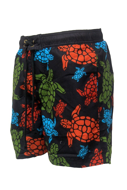 MEN’S BEACH SHORT MULTI COLOR TURTLE PRINTED